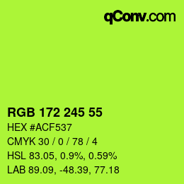 Farbcode: RGB 172 245 55 | qconv.com
