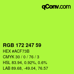 カラーコード: RGB 172 247 59 | qconv.com