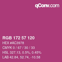 Farbcode: RGB 172 57 120 | qconv.com