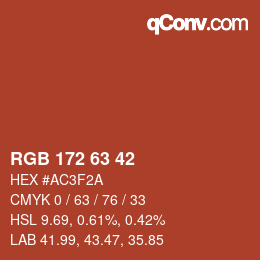 Farbcode: RGB 172 63 42 | qconv.com