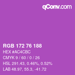 Farbcode: RGB 172 76 188 | qconv.com