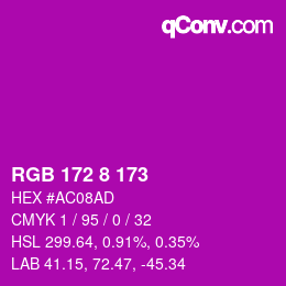 Color code: RGB 172 8 173 | qconv.com