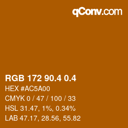 カラーコード: RGB 172 90.4 0.4 | qconv.com