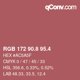 カラーコード: RGB 172 90.8 95.4 | qconv.com
