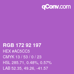 カラーコード: RGB 172 92 197 | qconv.com