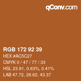 カラーコード: RGB 172 92 39 | qconv.com