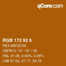 カラーコード: RGB 172 92 6 | qconv.com