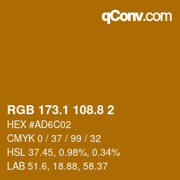 Color code: RGB 173.1 108.8 2 | qconv.com