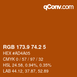 Color code: RGB 173.9 74.2 5 | qconv.com