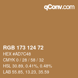 Farbcode: RGB 173 124 72 | qconv.com