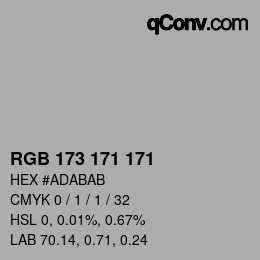 Color code: RGB 173 171 171 | qconv.com