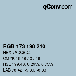 Farbcode: RGB 173 198 210 | qconv.com