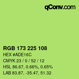 Farbcode: RGB 173 225 108 | qconv.com