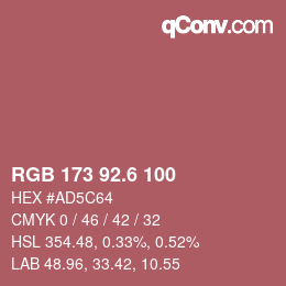 カラーコード: RGB 173 92.6 100 | qconv.com