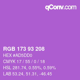 Código de color: RGB 173 93 208 | qconv.com
