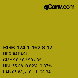 カラーコード: RGB 174.1 162.8 17 | qconv.com