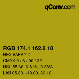 カラーコード: RGB 174.1 162.8 18 | qconv.com