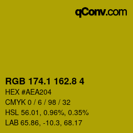 カラーコード: RGB 174.1 162.8 4 | qconv.com