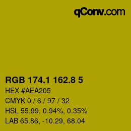 カラーコード: RGB 174.1 162.8 5 | qconv.com