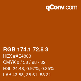 Color code: RGB 174.1 72.8 3 | qconv.com