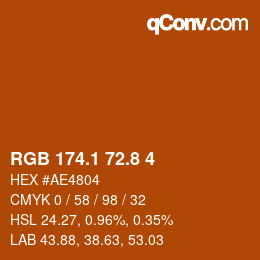 Farbcode: RGB 174.1 72.8 4 | qconv.com