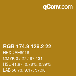 Farbcode: RGB 174.9 128.2 22 | qconv.com