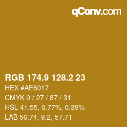 Color code: RGB 174.9 128.2 23 | qconv.com