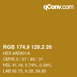 Color code: RGB 174.9 128.2 26 | qconv.com