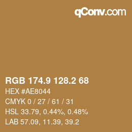 Color code: RGB 174.9 128.2 68 | qconv.com