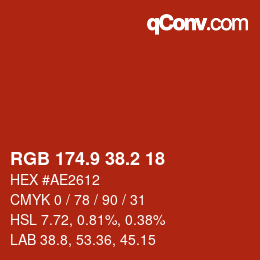 Color code: RGB 174.9 38.2 18 | qconv.com