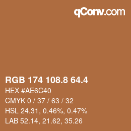 カラーコード: RGB 174 108.8 64.4 | qconv.com