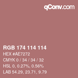 Color code: RGB 174 114 114 | qconv.com