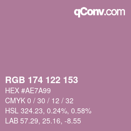Farbcode: RGB 174 122 153 | qconv.com