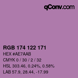 Farbcode: RGB 174 122 171 | qconv.com
