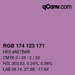 Farbcode: RGB 174 123 171 | qconv.com