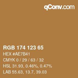 カラーコード: RGB 174 123 65 | qconv.com