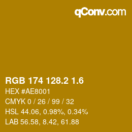 カラーコード: RGB 174 128.2 1.6 | qconv.com