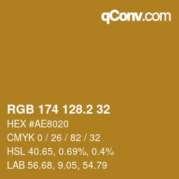 カラーコード: RGB 174 128.2 32 | qconv.com