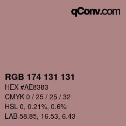 Code couleur: RGB 174 131 131 | qconv.com