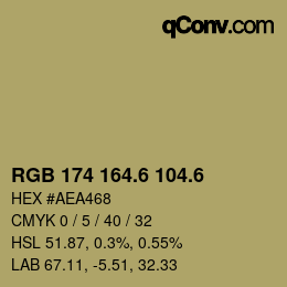 カラーコード: RGB 174 164.6 104.6 | qconv.com