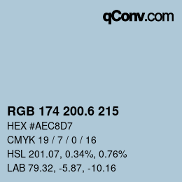 カラーコード: RGB 174 200.6 215 | qconv.com