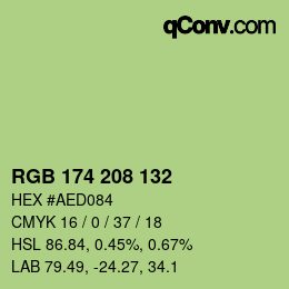 カラーコード: RGB 174 208 132 | qconv.com