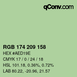 Farbcode: RGB 174 209 158 | qconv.com