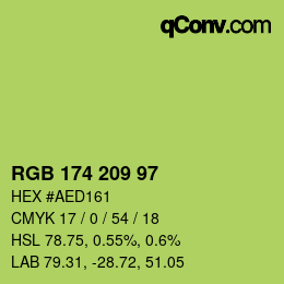 Color code: RGB 174 209 97 | qconv.com