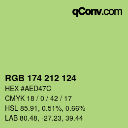 颜色代码: RGB 174 212 124 | qconv.com