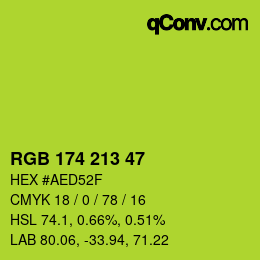 Código de color: RGB 174 213 47 | qconv.com