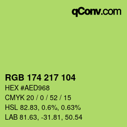 颜色代码: RGB 174 217 104 | qconv.com