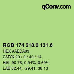 カラーコード: RGB 174 218.6 131.6 | qconv.com