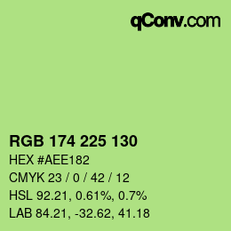 Farbcode: RGB 174 225 130 | qconv.com