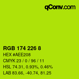 Color code: RGB 174 226 8 | qconv.com